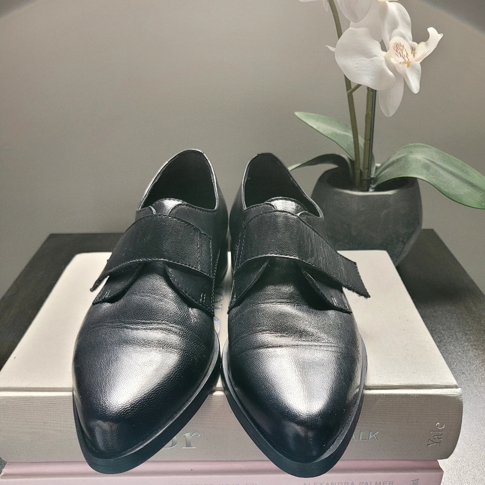 Agenda Black Leather Loafers for Women Size 39 - Picture 2 of 12